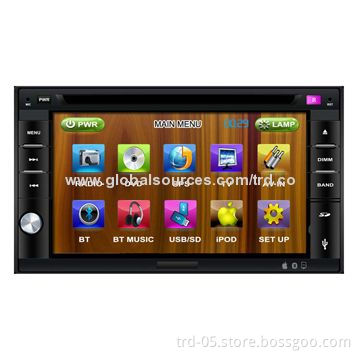 2-din Universal Car GPS DVD Players with 6.2-inch Digital Display